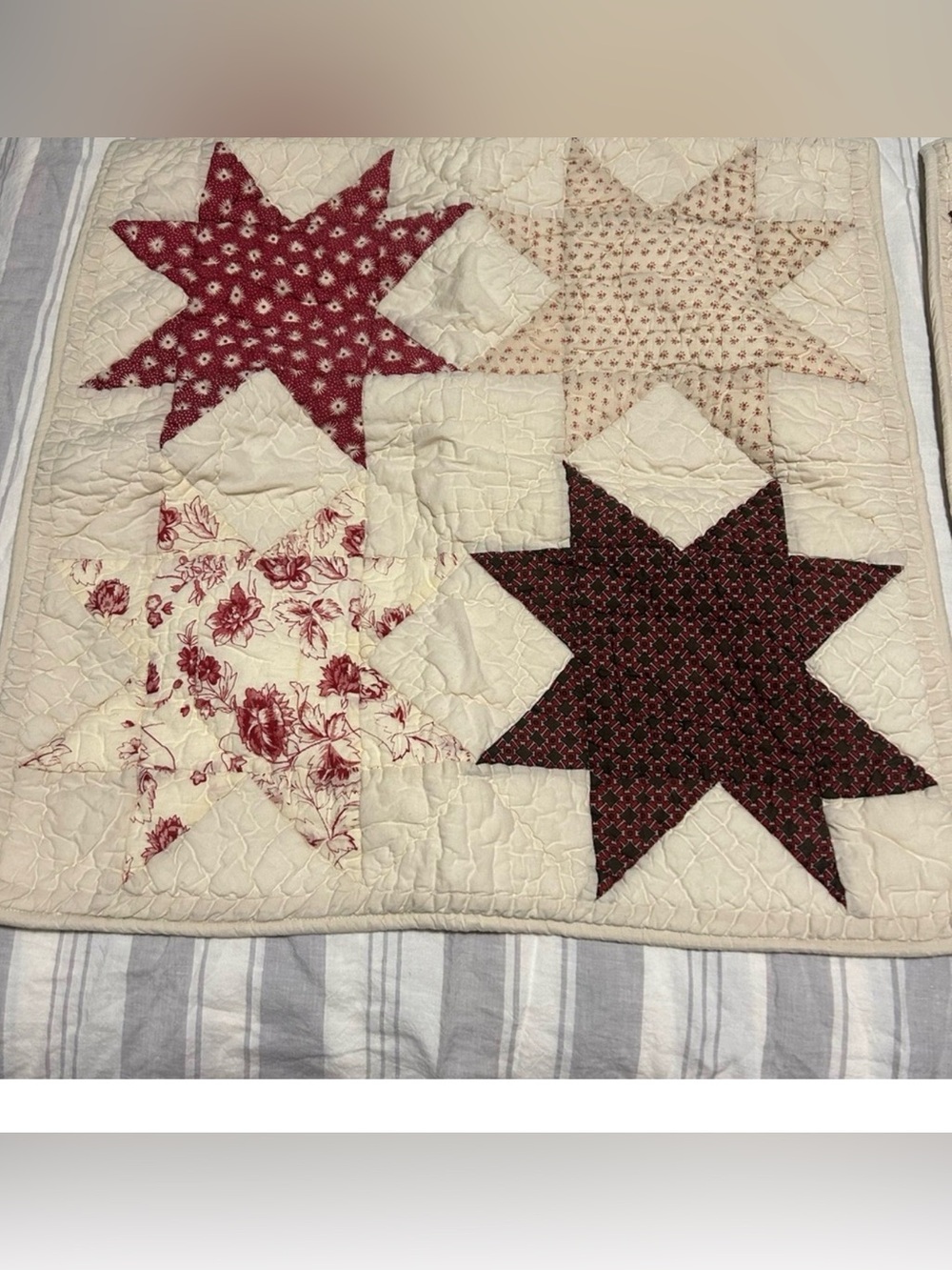 ***ISO*** Pottery Barn Red Star Patchwork Euro Shams